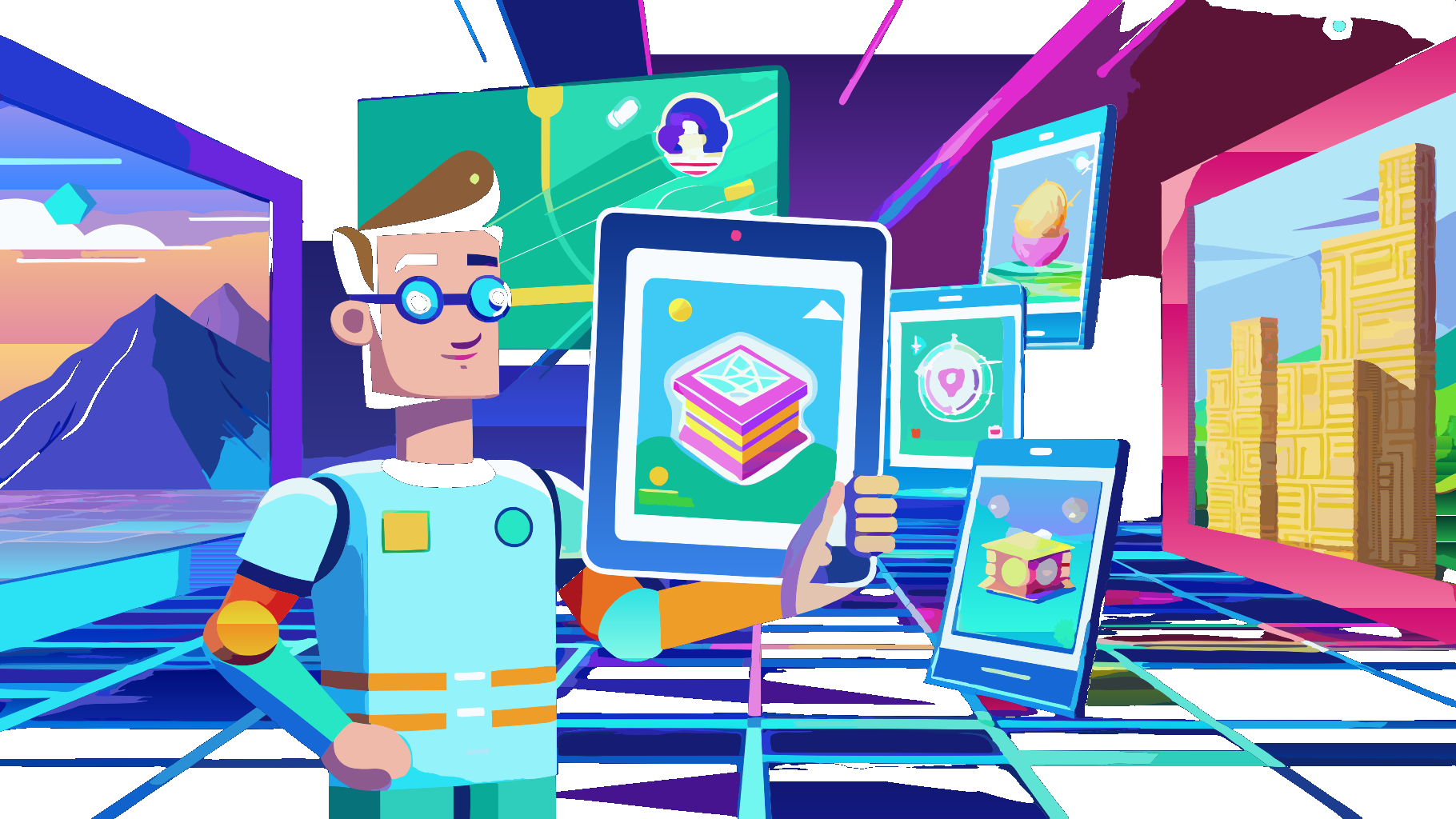 Stylized map showing Gamvorialoc's milestones